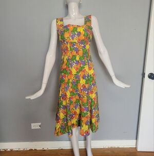 Vintage Handmade Fruity Pinup Dress, VGUC, Approximate Size 6